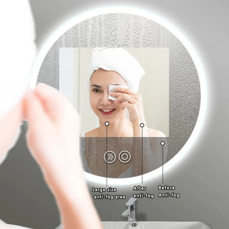 LED Illuminated Bathroom Mirror Anti-Fog Demist