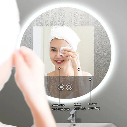 LED Illuminated Bathroom Mirror Anti-Fog Demist