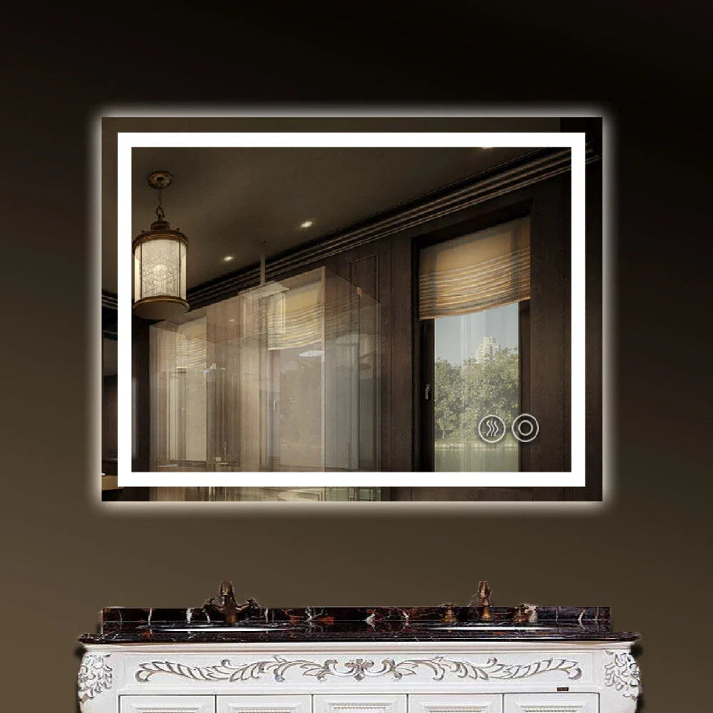 LED Illuminated Bathroom Mirror Anti-Fog Demist